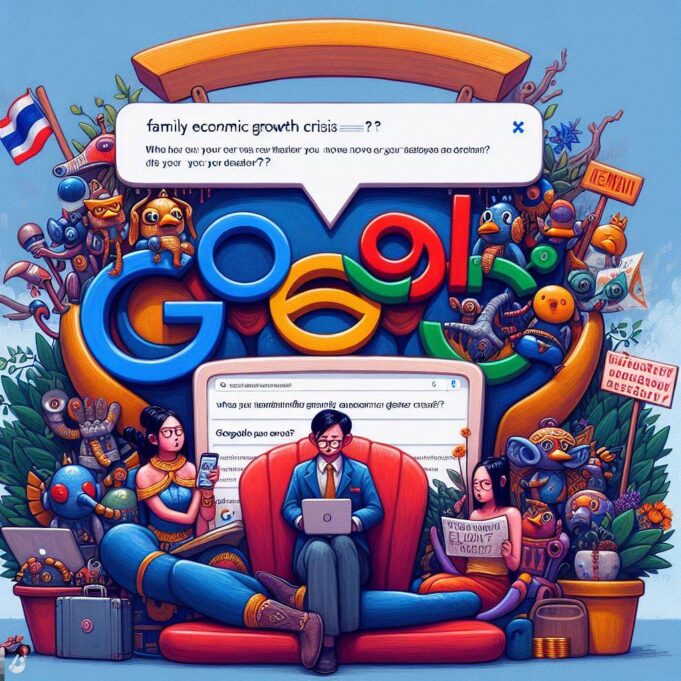 เมื่อถาม วิกฤต การเติบโตของเศรษฐกิจครอบครัว ของไทย (google bard ตอบ)