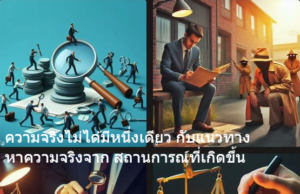 ความจริงไม่ได้มีหนึ่งเดียว กับแนวทาง หาความจริงจาก สถานการณ์ที่เกิดขึ้น